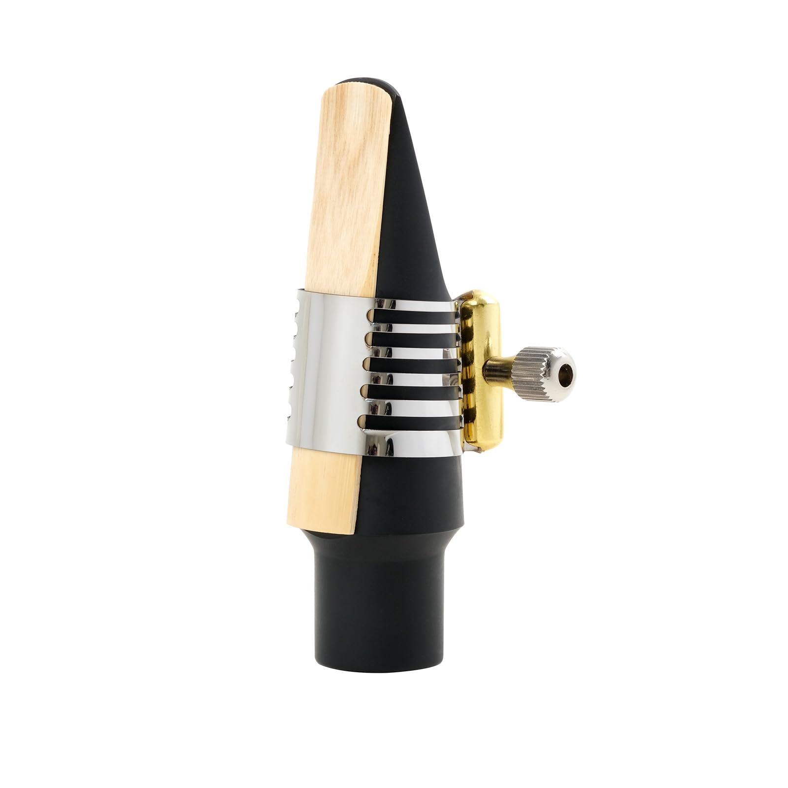 Ligadura de boquilla para saxofón alto, ligadura para profesionales principiantes, acero inoxidable, saxofón alto