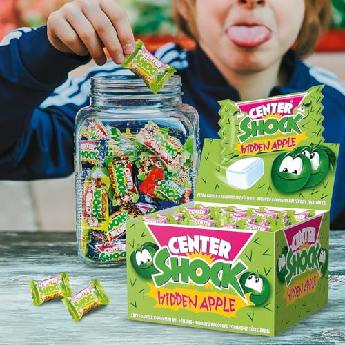 Center Shock Hidden Apple, Box mit 100 Kaugummis, extra-sauer mit Apfel-Geschmack, geeignet für Geburtstag, Pinata, Partys, Candy-Bar… – Ansicht 3