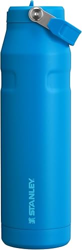 STANLEY - Botella de agua IceFlow Flip Straw 2.0 con sorbete abatible, apertura más grande, acero inoxidable aislado, sin bisfenol A, 36 oz, liviana