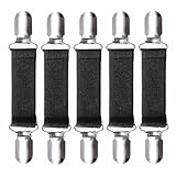 GiantGo 5 Stück Hosenträger Clips, Kleiderclips für Kleidung, elastische Pullover-Cardigan-Clips, Unisex-Hemd- und Schalhalter, robuste Kleiderclips für besseren Sitz, langlebig vielseitig 13x2,5cm