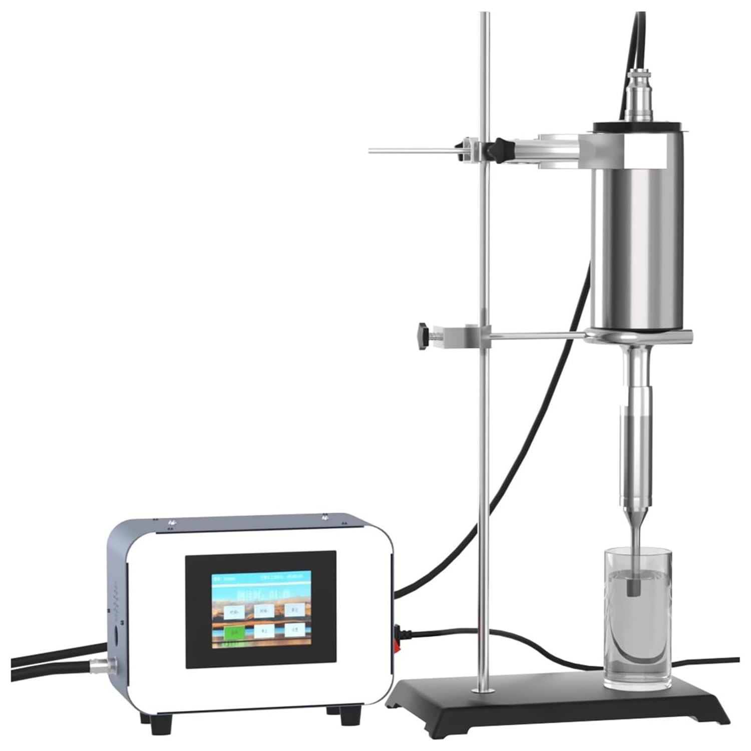 Ultraschall-Homogenisator, Sonicator-Prozessor für Labor, 2000 ml Probenvolumen, einstellbares Timing, inklusive 8 mm Titansonde und Halterung für effiziente Zellstörung