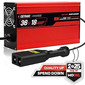 CETIHIO 36 Volt 18 AMP Golf Carts Battery Charger for EZGO TXT Replace EZGO D-Plug
