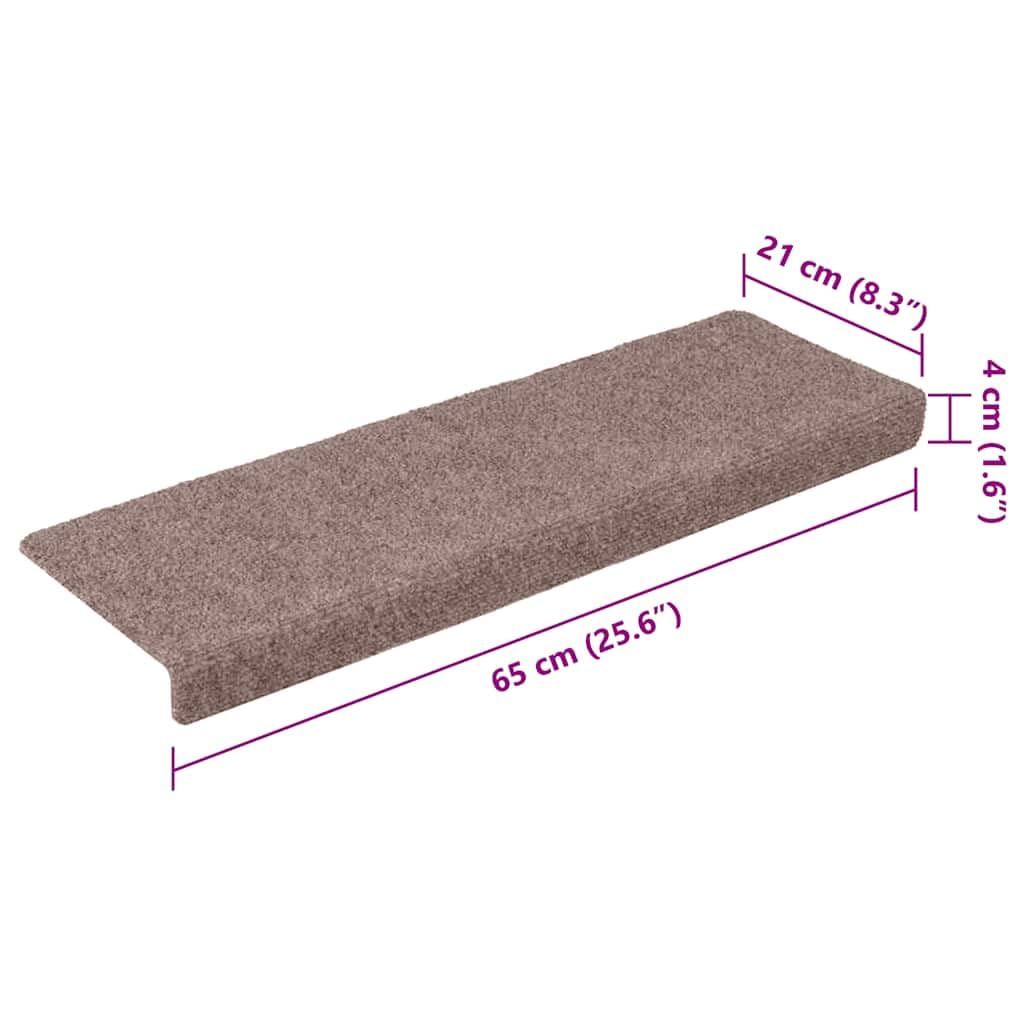 Alfombrillas autoadhesivas para escalones, color crema, 65 x 21 x 4 cm, 30 unidades, polipropileno, diseño moderno, resistente y lavable, para salón, pasillo, dormitorio