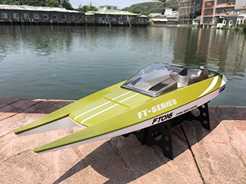 Feilun FT016 Remote Control Boat Watercraft 18.9 Inch RC Race High Speed 30KM/H Auto Water Cool System for Lake Pool Hobbies Adult (Color Randomly Shipped)