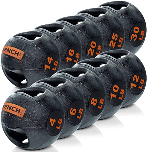 French Fitness Dual Grip Medicine Ball Set of 10 (4 to 30 lbs) (New)
