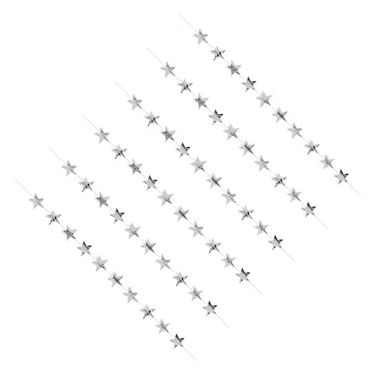 LUCKGONI Shimmering 3D Star Garlands Decoration For Christmas Wedding Birthday Party Decoration Backdrop Accessories