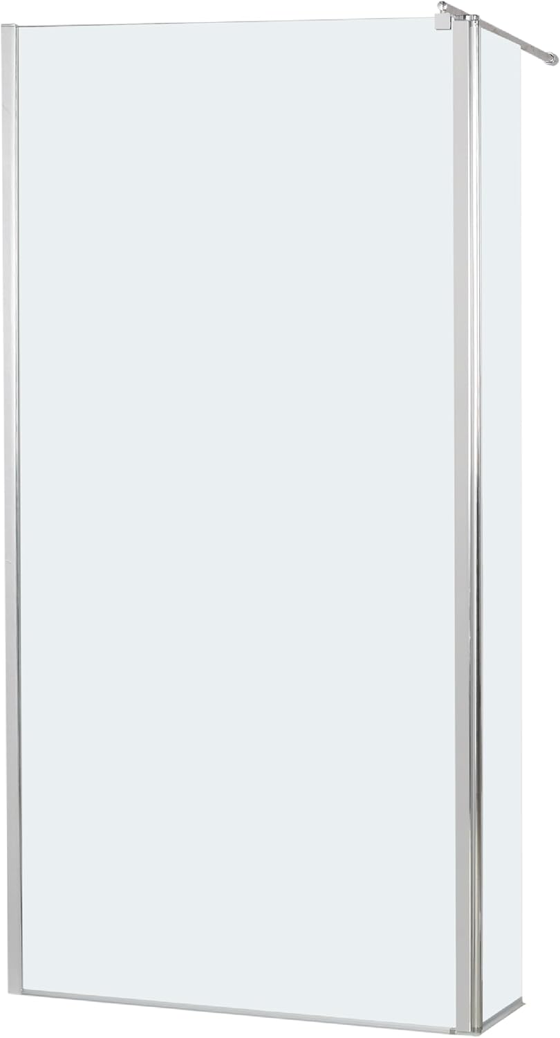 SENSEA Easy Shower Wall with transparent glass and aluminum frame