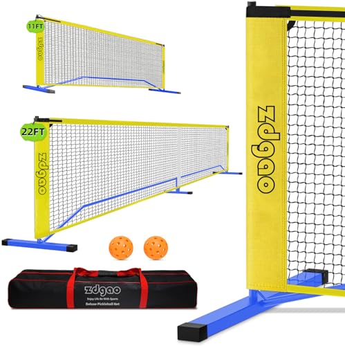 Image of Zdgao Portable Pickleball Net with Pickleballs and Carry Bag for Driveway
