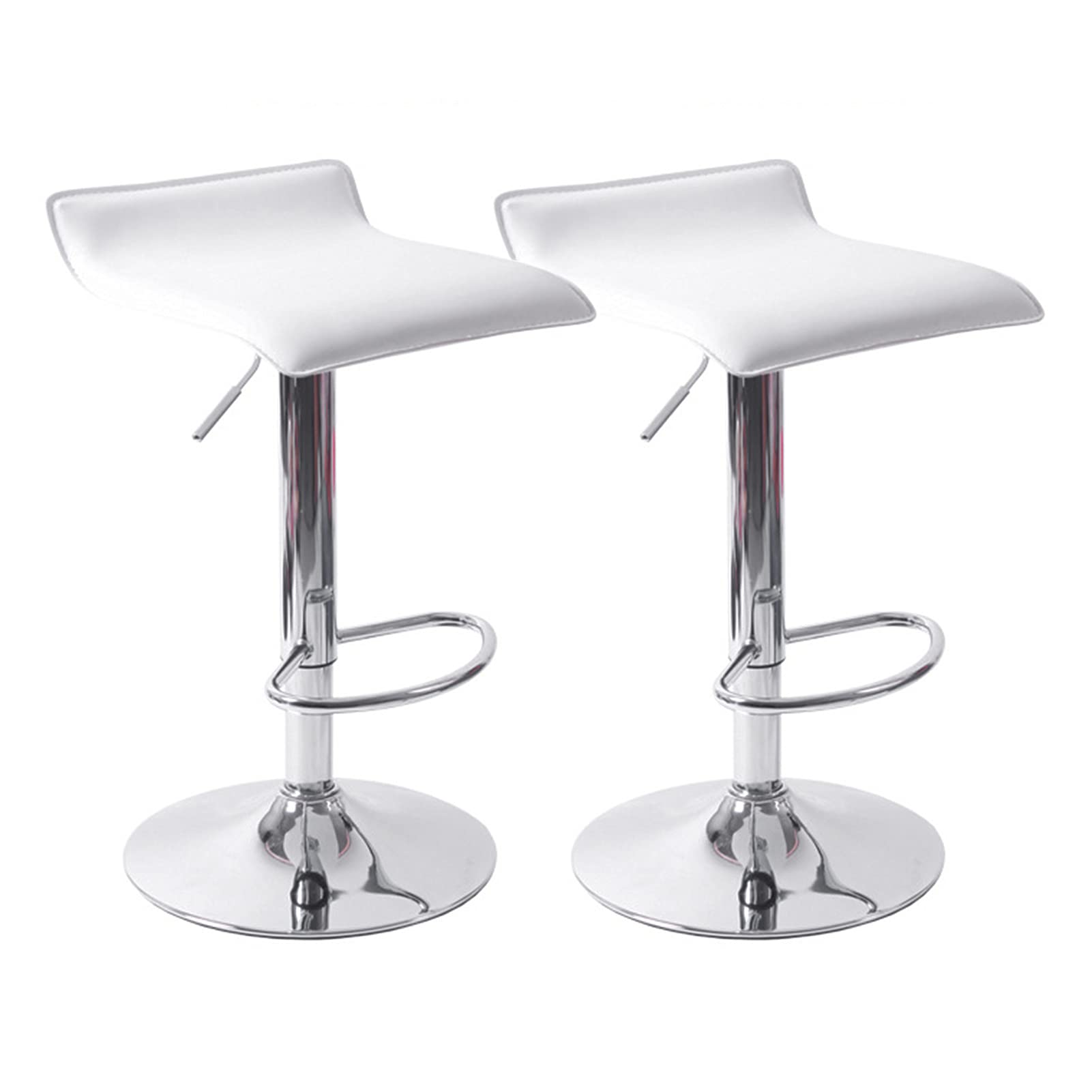 Chaise pivotante en cuir PU réglable finis les maux de dos autour de l'îlot de cuisine lot de 2