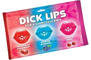 Dick Lips Edible Gummy Cock Rings, 3.17 Ounce