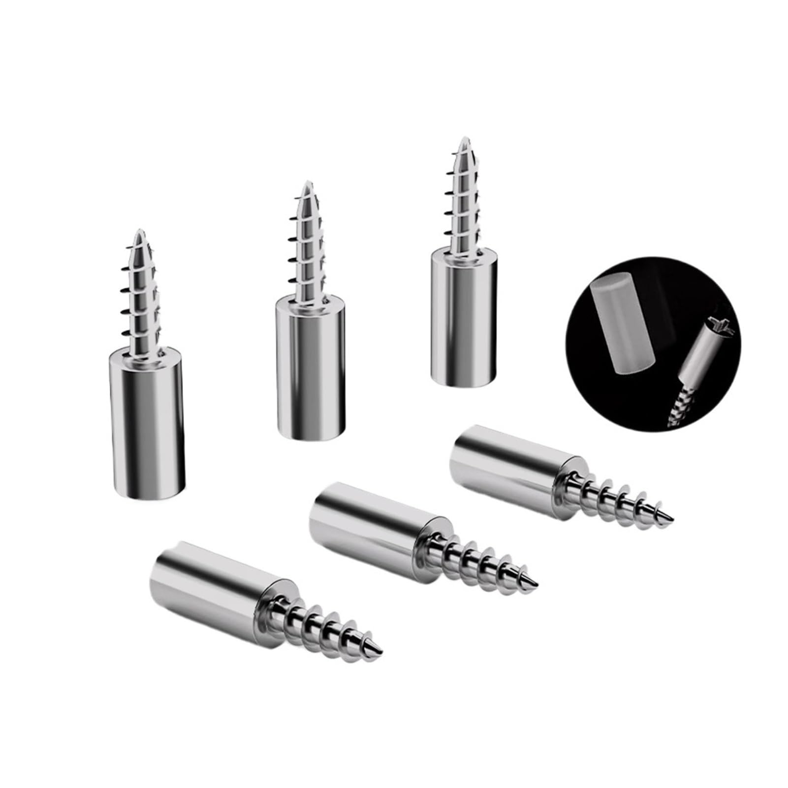 M4.5x25mm Self-tapping Screws For Cabinet Wardrobe Storage Rack Septum Screw Fixed Support With Rubber Sleeves(200Pcs(100Sets))