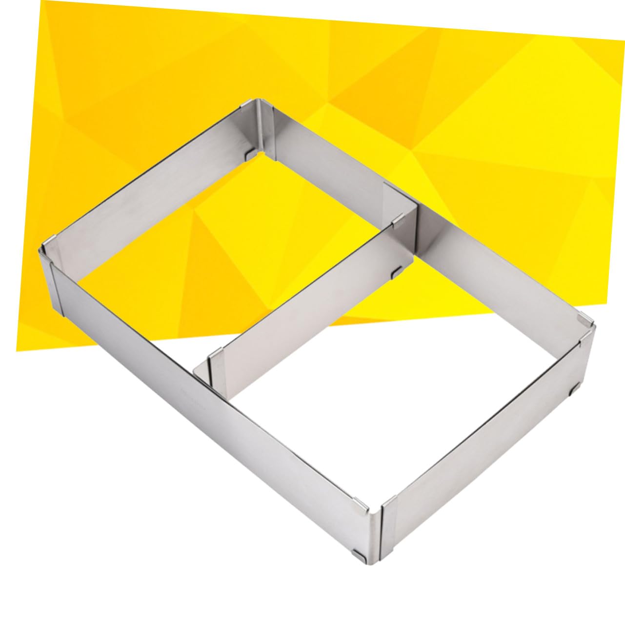 VANZACK Verstellbarer Edelstahl Tortenring Backform Quadratisch Einstellbar Für Mousse Kuchen DIY Backen Hitzebeständig Korrosionsbeständig Leicht Zu Reinigen