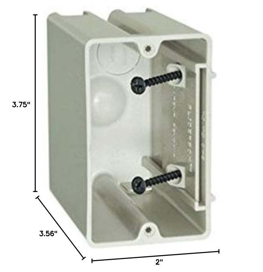 ALLIED MOULDED SB-1 New and Old Work Adjustable Single Gang Electrical Box