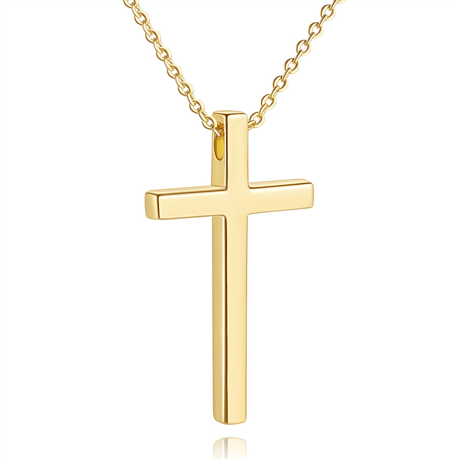 14K Gold Cross Necklaces for Women Faith Cross Pendant Dainty Necklace  Chain Trendy Jewelry 45+8cm