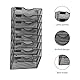 JEBELE 8 Fächer Zeitschriftenhalter Zeitungshalter Wand Mesh zeitschriften wandhalterung A4 Dokumentenablage Wand Büro Organisationsregal mit Etiketten Design Metall,Schwarz