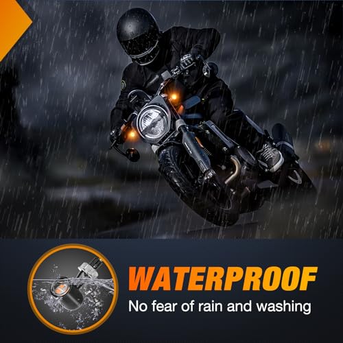 Image of Nilight Motorcycle LED Turn Signal Lights, for Harley Honda Kawasaki Yellow