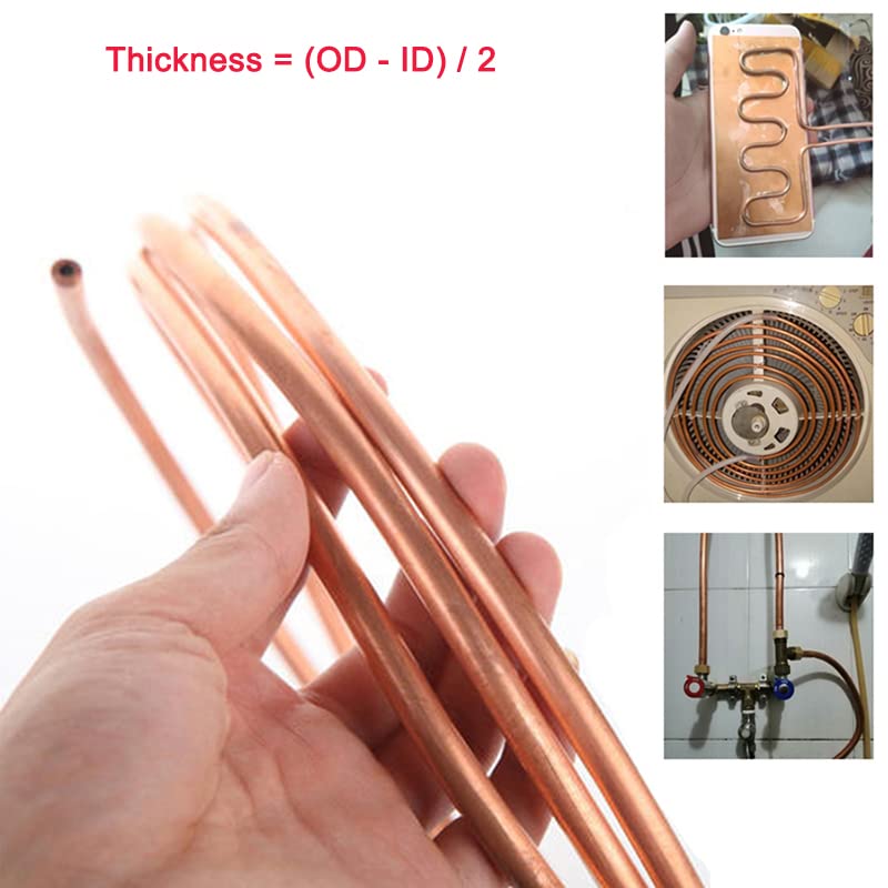 Bobine Tube Cuivre Souple 1m - Diamètre Extérieur 2mm Intérieur 1mm Pour Climatiseur