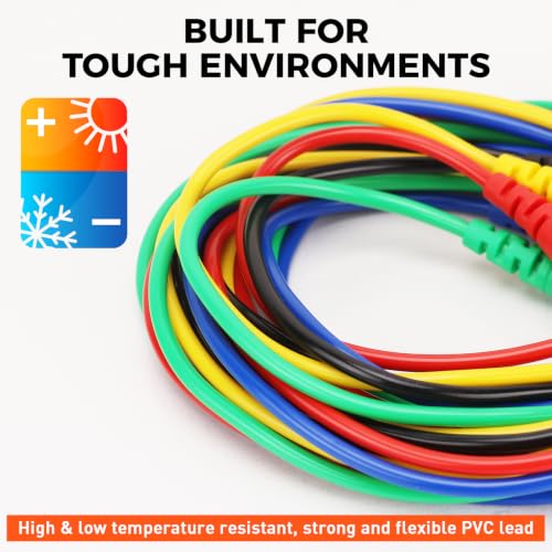Image of 30-Piece Back Probe Kit, Multimeter Back Probe Pins with Test Leads and Alligator Clips, Insulation Wire Piercing Probes, Automotive Electrical Circuit Diagnostic Tool