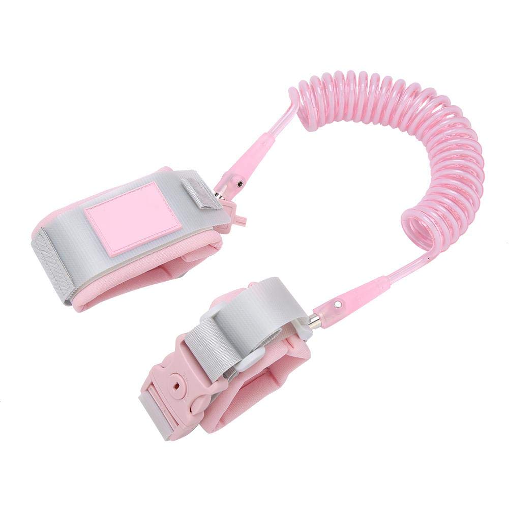Triple Kids Anti Lost Leash, 360 Degree Rotating Kids Safety Leash, Outdoor for Baby Kids Walking(Powder)
