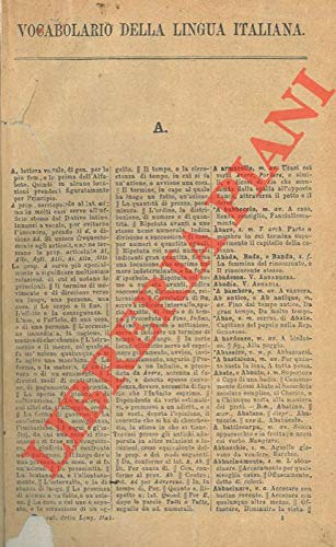  Vocabolario della lingua italiana.