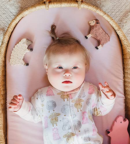 Image of Burt's Bees Baby unisex-baby Sleep & Play, Organic One-piece Romper-jumpsuit Pj, Zip Front Footed Pajama