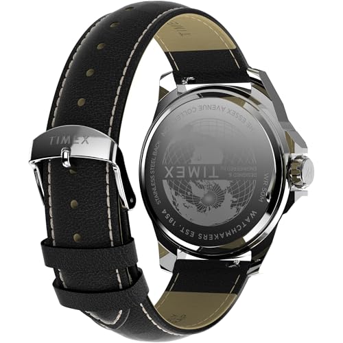 Image of TIMEX Essex Round 46mm Black Dial Analog Men Watch - TW2W92900UJ