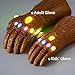 CoserWorld Latex Infinity Hand Glove with Light Up LED Gift for Halloween and Cosplay Gold Adult Size