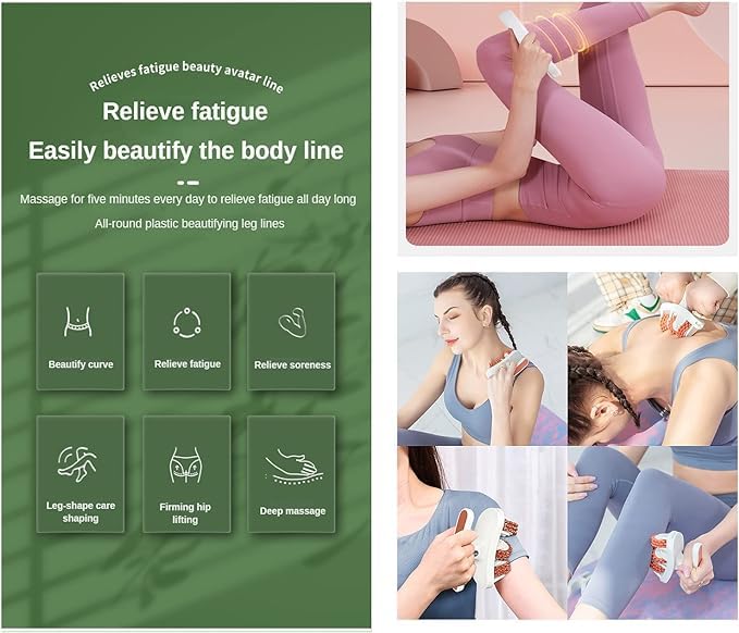 BLURISM Multifunctional Massager Manual Massage Anti Stress Physiotherapy Relieves Pain Body Tension Muscle Leg Arm Neck Butt Back Abdomen Muscle - Pink BLURISM Multifunctional Massager Manual Massage Anti Stress Physiotherapy Relieves Pain Body Tension Muscle Leg Arm Neck Butt Back Abdomen Muscle - Pink