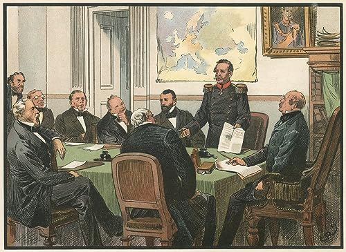 Toile peinture murale La vie d'Otto Von Bismarck par Carl Rohling affiche salon 60x90cm