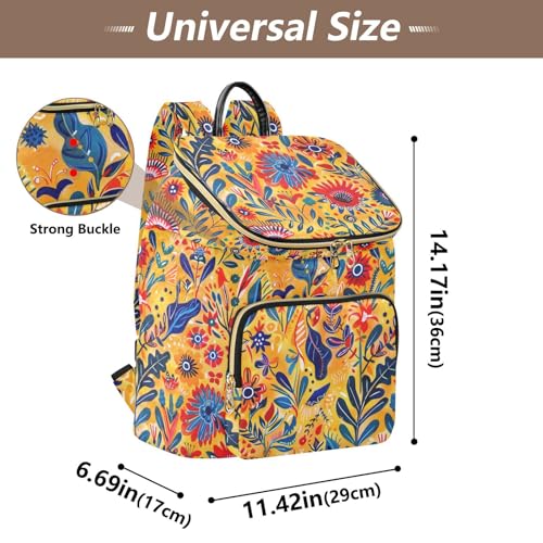 KLL Colorful Abstract Folk Art Backpacks for Women Cute Waterproof College Bookbag Daypack for Gym Work Travel3