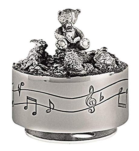 Royal Selangor Hand Finished Teddy Bear'S Picnic Collection Pewter Friends Musical Carousel