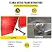 Mophorn Welding Screen with Frame 6' x 6', Welding Curtain with 4 Wheels, Welding Protection Screen Red Flame-Resistant Vinyl, Portable Light-Proof Professional