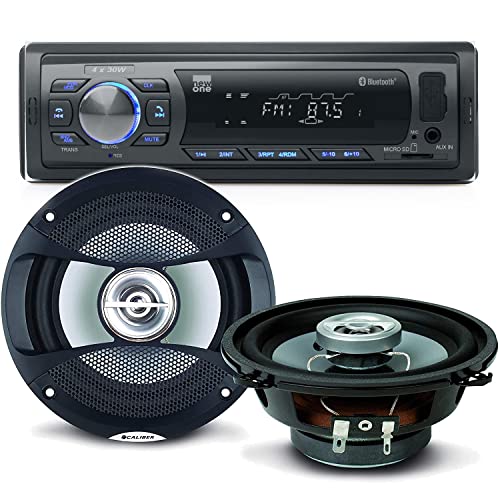 Pack Sono Voiture Auto Radio NewOne AR375BT 120 Watts + 2 Hauts parleurs 13cm 100W