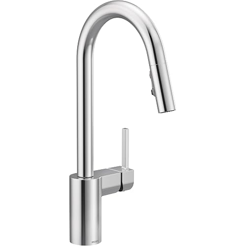 Moen Align Chrome One-Handle Modern Kitchen Pulldown Faucet with Reflex Docking System and Power Clean Spray Technology, 7565