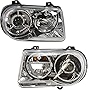 Garage-Pro Headlight Assembly Compatible with 2005-2010 Chrysler 300 Halogen, (2007-2010 with Delay Option), C Models, Set of 2, Driver and Passenger Side, Clear Lens