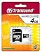 Transcend 4GB microSDHC CL4 Memory Card with SD Adapter