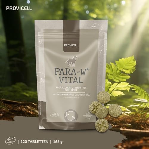 Provicell para-Z-Vital | Mit Tierärzten in Deutschland entwickelt & hergestellt | Schutz für den Hund ohne Chemie | 120 Tabletten