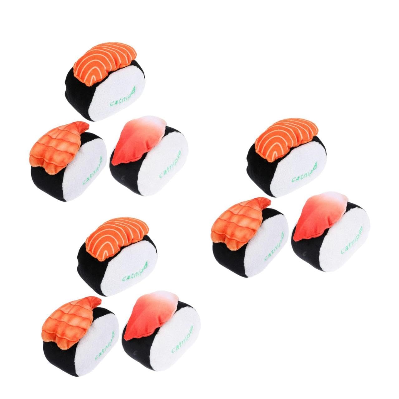 Yardwe 9pièces Jouets Peluche Catnip pour Chat Jouets à Mordre Squeaky Et Molar pour Kittens De Sushi Coquille Crevettes
