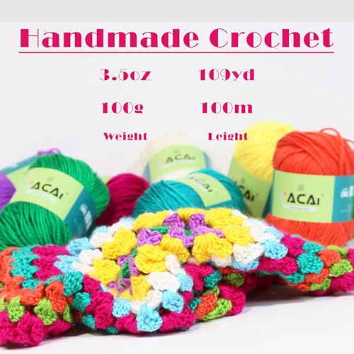 Fio para tricô e crochê, multicolorido (1, esquema de cores claras)
