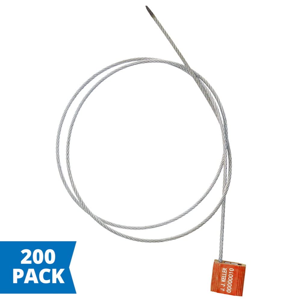 Steel Security 3.25MM Cable Seals Pull-Tite with Aluminum Lock Body, 48