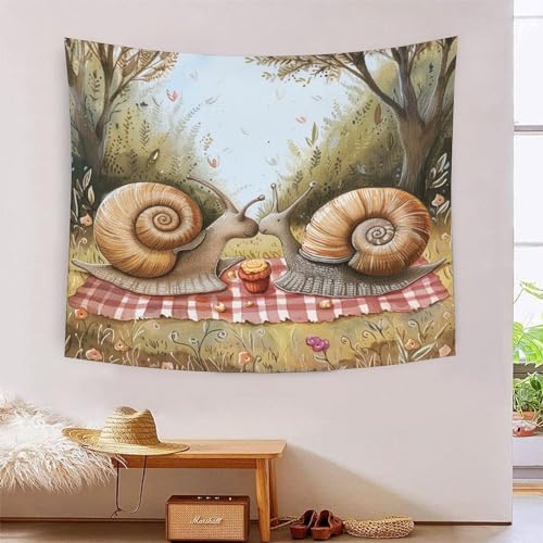 Tapisserie escargot 3D pour habiller un grand mur blanc sans peindre