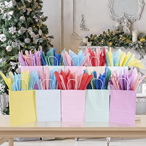 Image of Larcenciel Colored Gradient Tissue Paper, 50 Sheets Gift Wrap Tissue Paper for Gift Bags, Boxes & Crafts, Art Packing for Birthday, Christmas, Valentine's, Wedding, Flower, Holiday Decor, 19.7x13.8 in