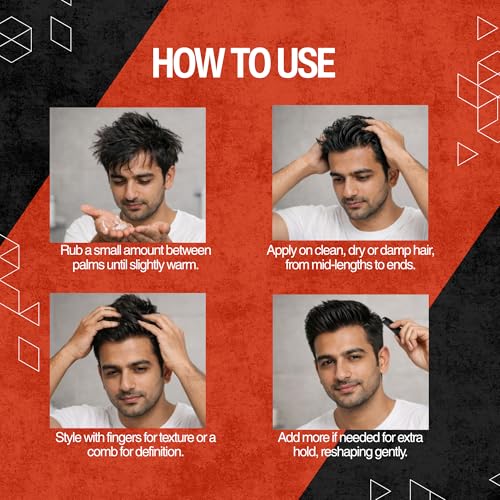 Image of Hair Clay | Keratin, Baobab, Argan, Jojoba, Castor & Sweet Almond Oil | Matte Finish, Strong Hold, Non-Greasy | 100g