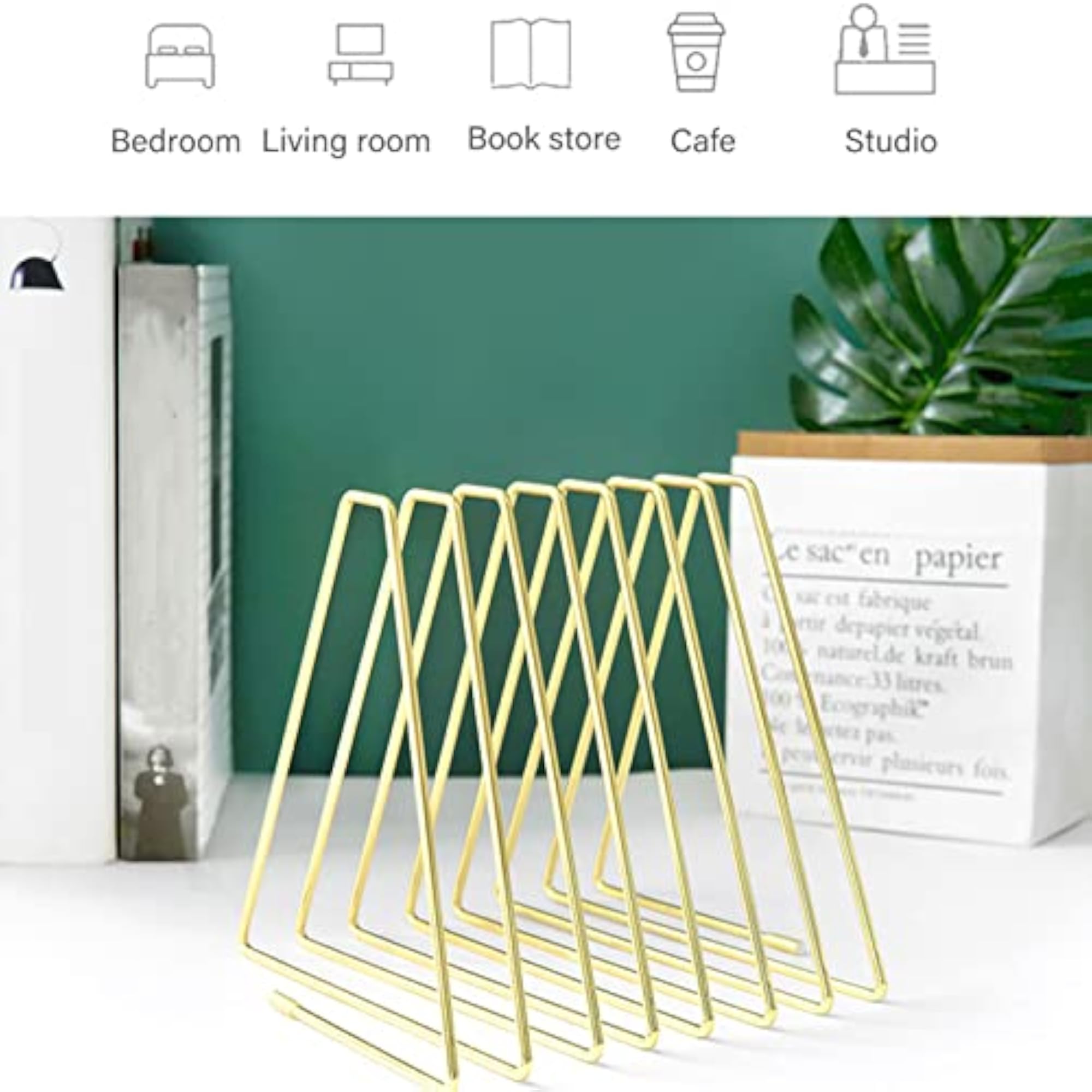 Electroplated Metal Book Stoppers, Adjustable
