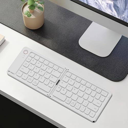 Image of Veout Foldable Bluetooth Keyboard, Ultra-Thin Portable Wireless Keyboard, Lightweight for Laptop, iPad, iPhone, Android, Windows, Mac