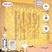 Cortina de Luces - 3M 300 LEDs Cortina de Luces Navidad con Control Remoto USB 8 Modos y Resistencia al Agua, para Decoración Ventana Interiores Navidad Fiestas