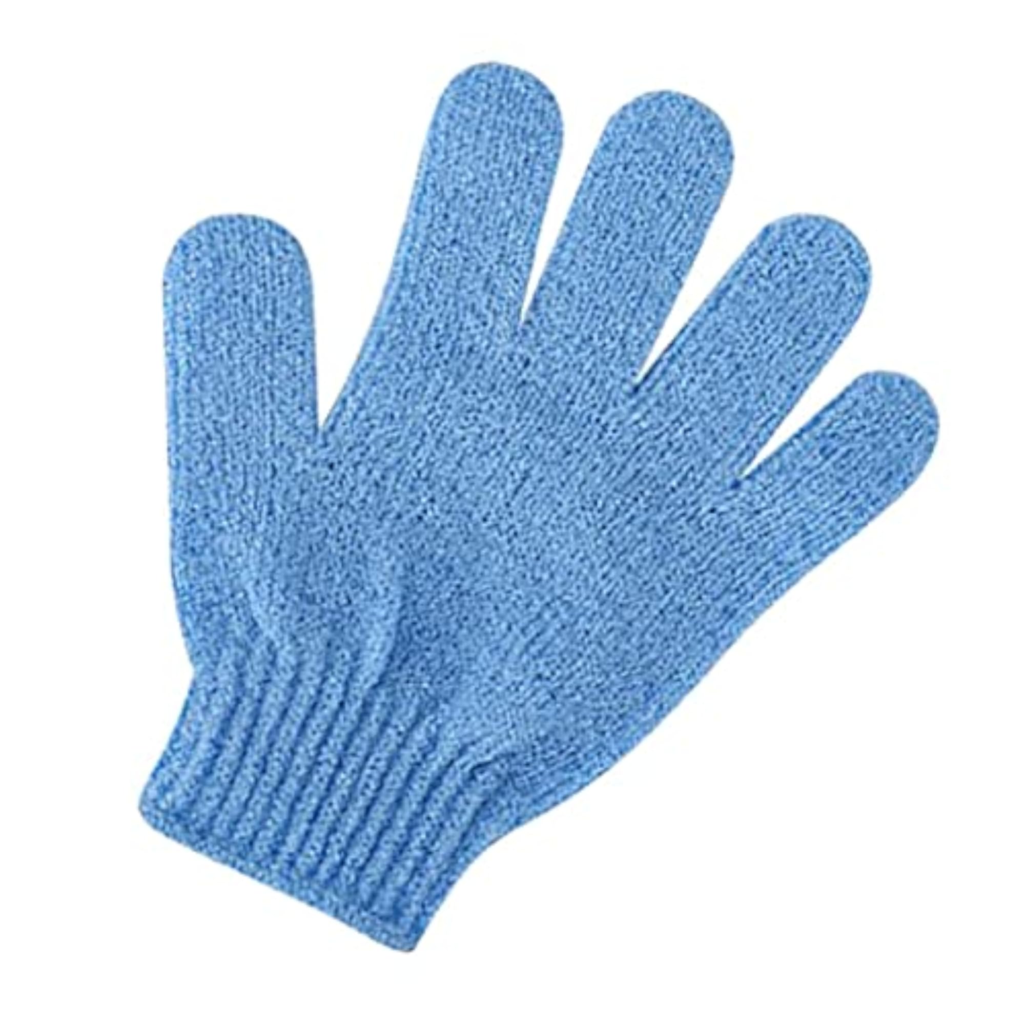6 Pieces Exfoliating Body Scrub Shower Gloves Bath Massage SPA Mitts Blue