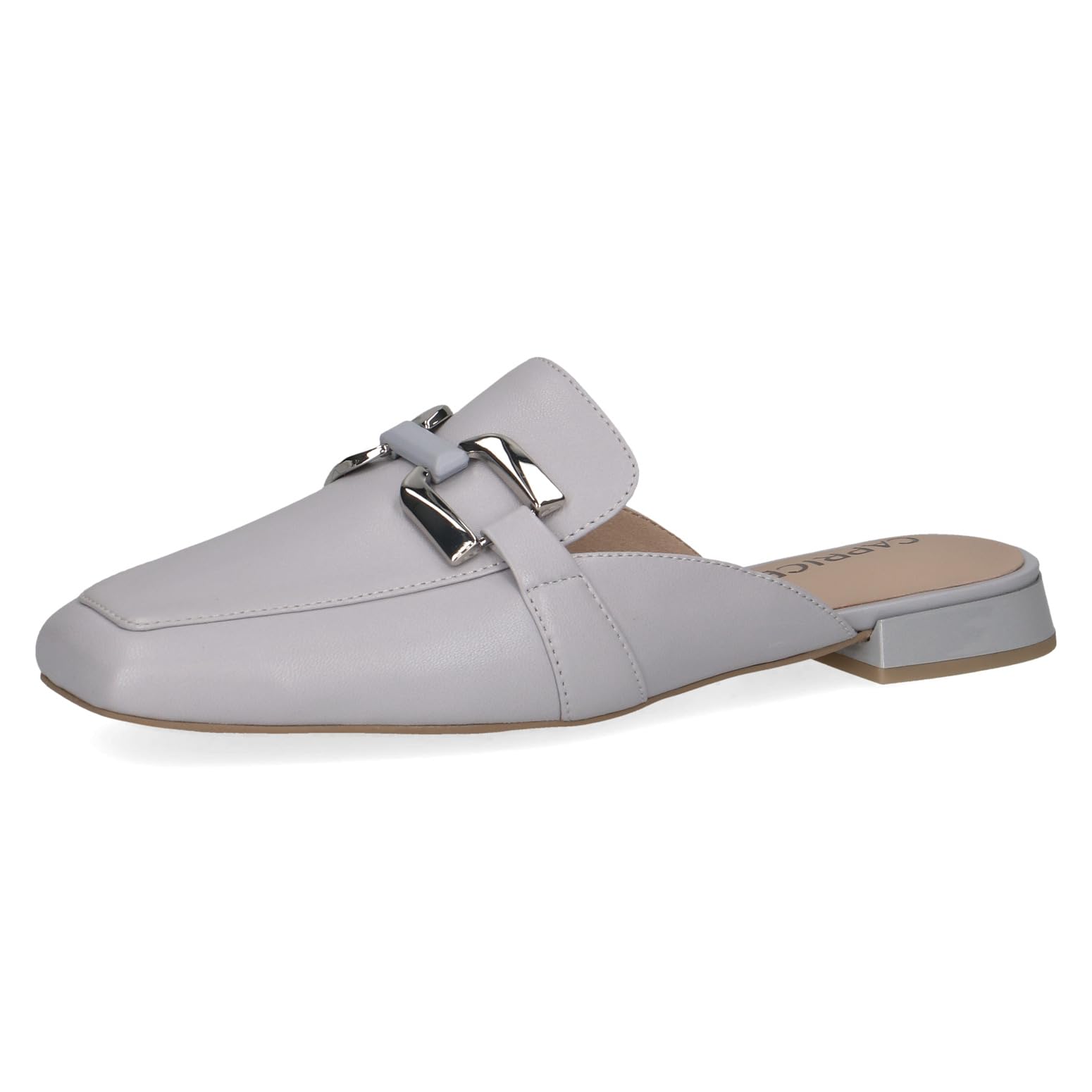 CAPRICE Women's Flat Leather Loafers Elegant, Gray (Lt.Blue Perl), 6.5 UK