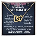 To My Beautiful Soulmate Necklace Soulmate Jewelry For Her Valentine Gift For Wife My Future Wife...