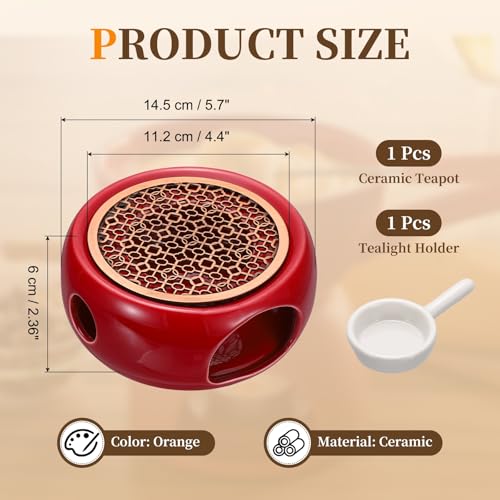 Soporte para velas de té en cerámica de alta resistencia térmica y diseño de 3 huecos 3